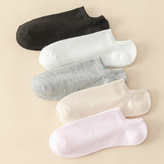 5 Pairs Soft & Lightweight Low Cut Socks Women's Stockings