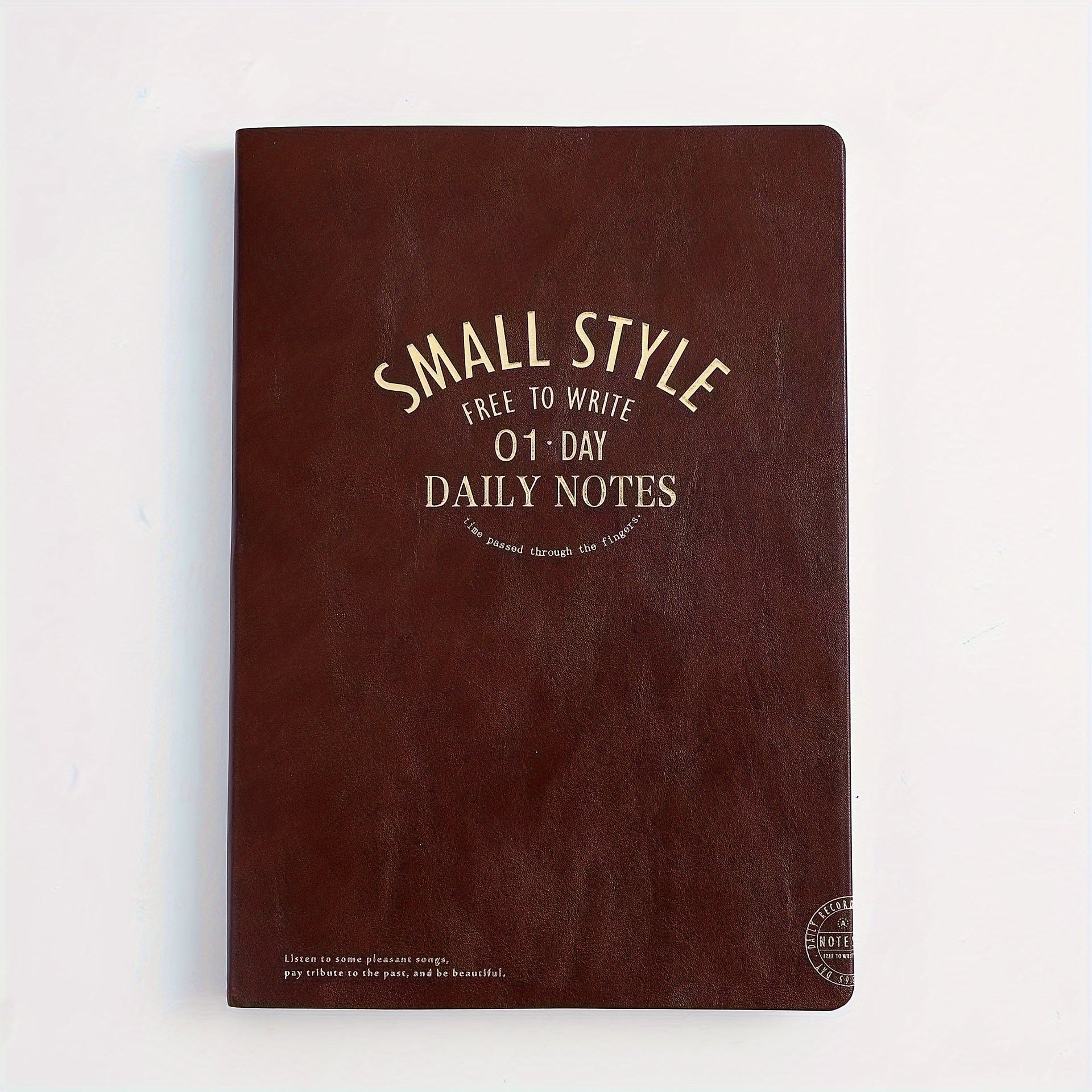 A5 Leather Notebook High Quality Touch of Real Leather Beige Paper 96 Thick