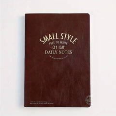 A5 Leather Notebook High Quality Touch of Real Leather Beige Paper 96 Thick