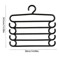 Plastic Clothes Hanger Home Storage Pants Rack Colorful Five-layer Towel Hanging