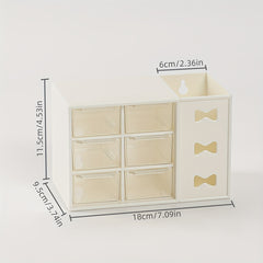 6 Compartment Desktop Storage Box Single