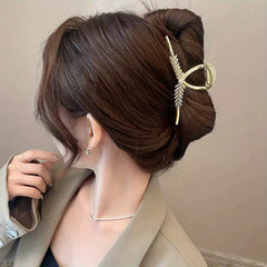 Wheat Shape Hair Claw Shark Claw Back Head Hair Clip for Women