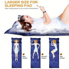 2pcs Camping Sleeping Pads Lightweight Mattress with Pillow for Backpacking