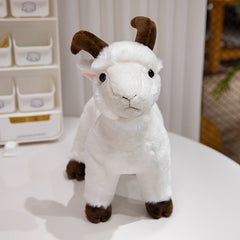 Simulated Goat Plush Toy Soft Faux Fur Animal