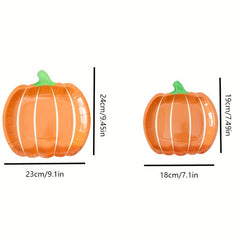 25pcs Pumpkin Paper Plate Halloween Orange Decor