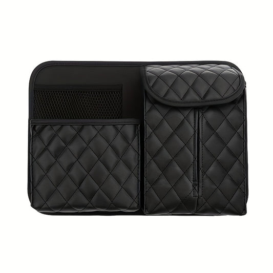 Car Seat Back Storage Bag Leather Lightweight Multifunctional Tissue Box