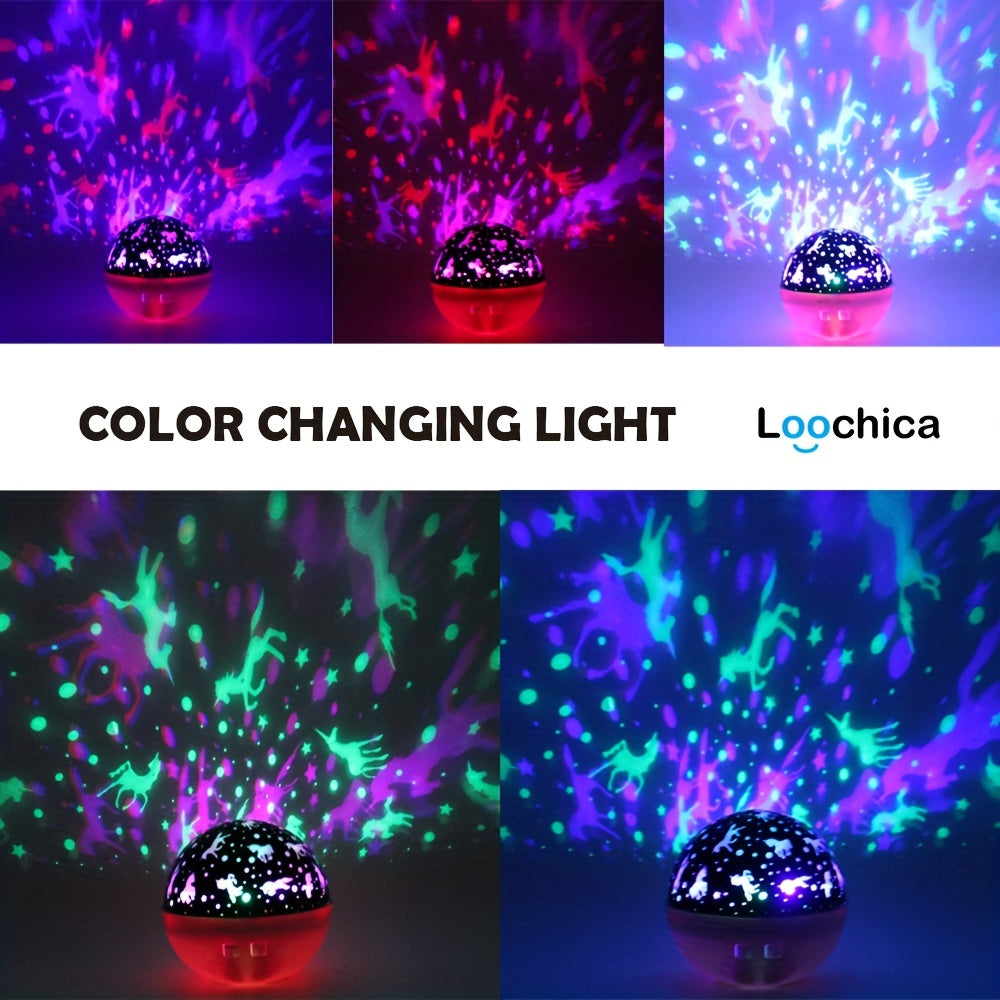 Romantic Unicorn Projector Night Light for Ages 1-14