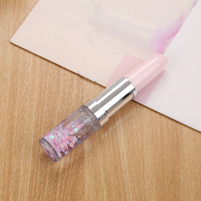 0.5mm Gel Pen for Girls with Lipstick Pen & Red Pocket Bag