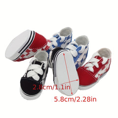 Plaid Sneakers for 14 inch BJD Dolls
