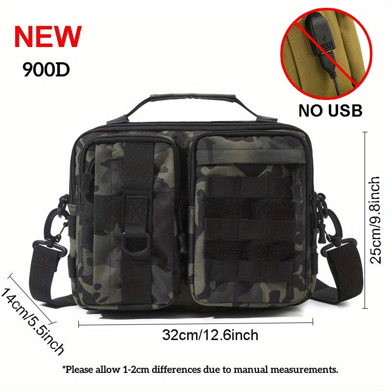 Men's Large Capacity Nylon Chest Bag with Shoulder Straps