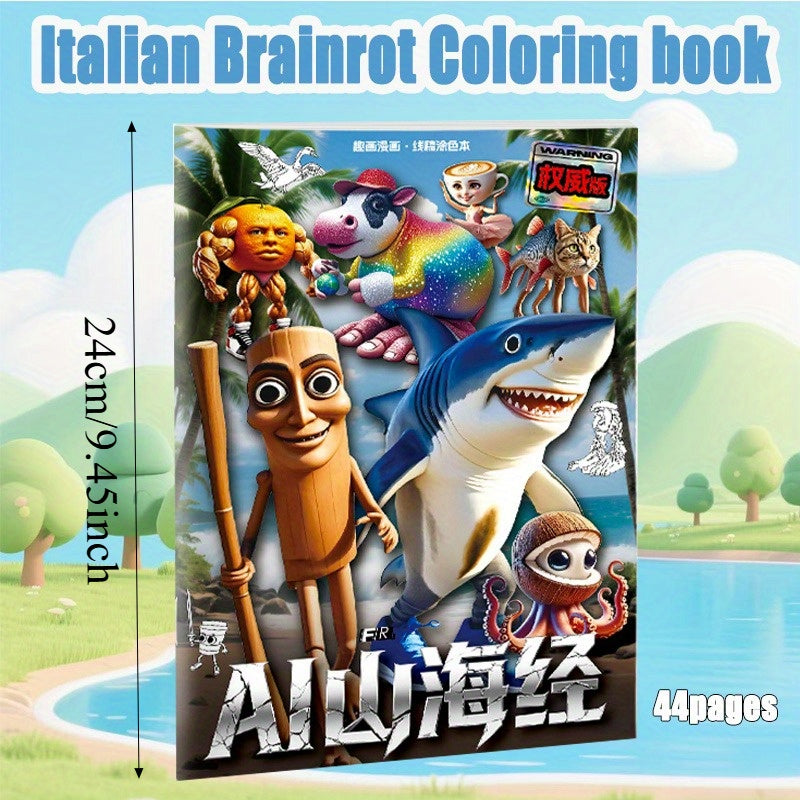 Italian Brainrot Animals Drawing Book - Sahur Game Themes