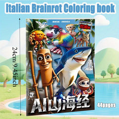 Italian Brainrot Animals Drawing Book - Sahur Game Themes