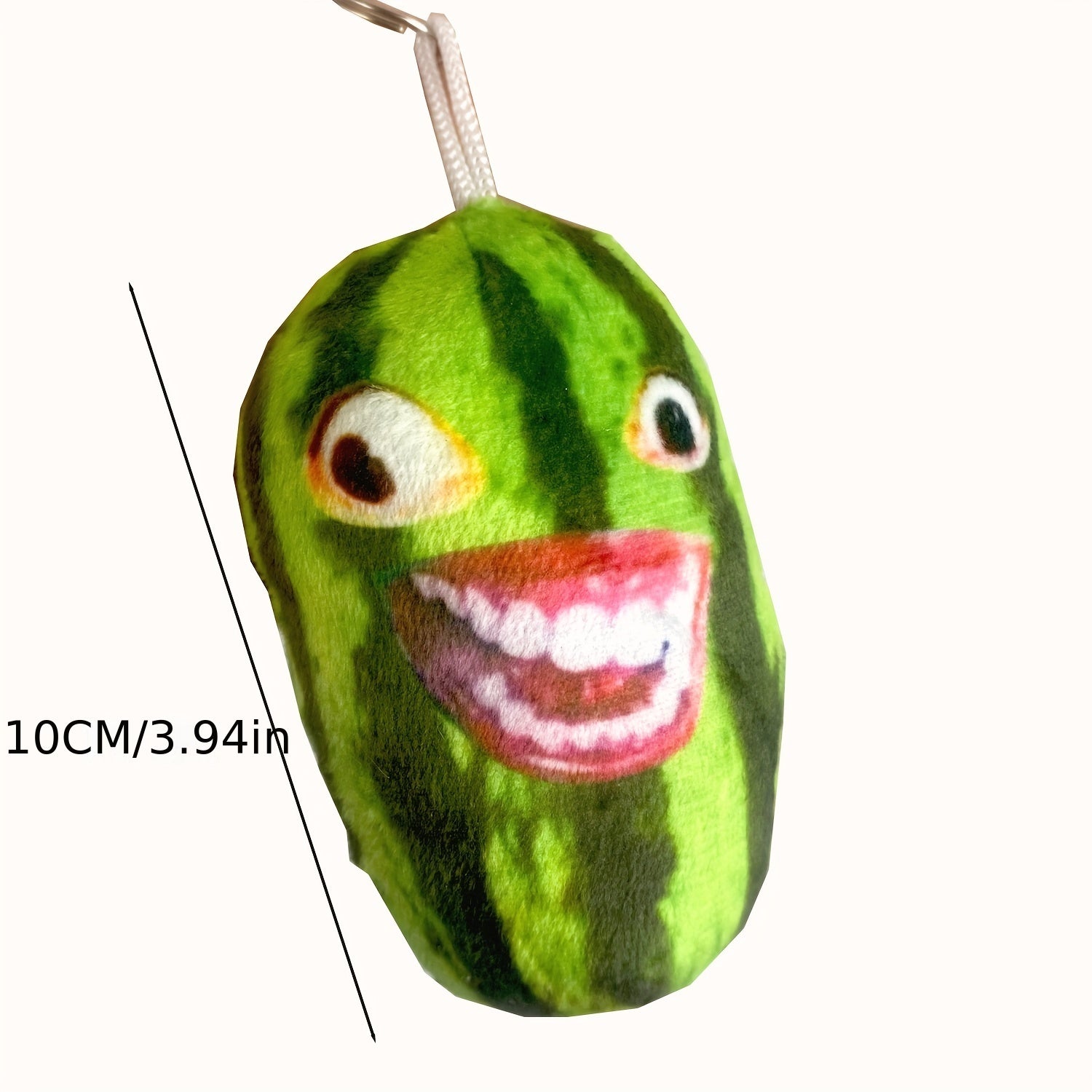 Watermelon Strip Plush Face Keychain Funny Gift