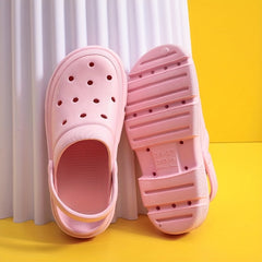 Women's Hollow Out Clogs Slip On Round Toe Non slip Outdoor Slides Shoes