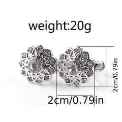 French Cufflinks Rhinestone Cuff Nails Pair