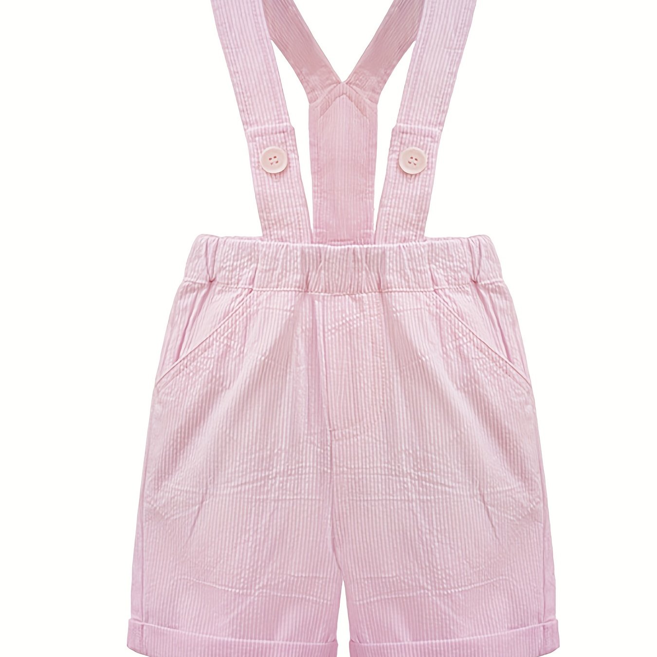 Baby Girl Striped Short Suspender Pants Summer Clothes