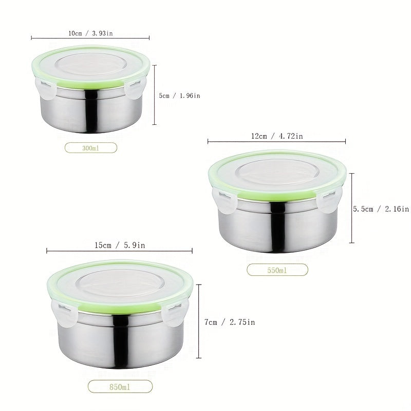 304 Stainless Steel Crisper Refrigerator Food Storage Box
