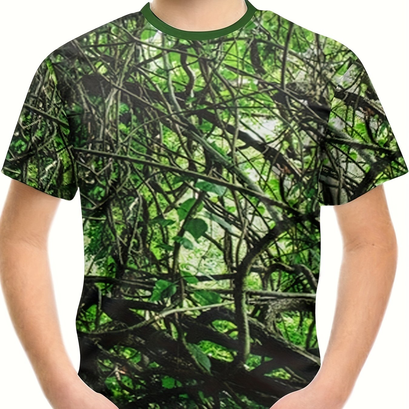 Forest 3D Print Boy's T shirt Kids Casual Short Sleeve Summer Top