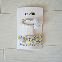 Girls Floral Print Hair Clip Hair Accessories