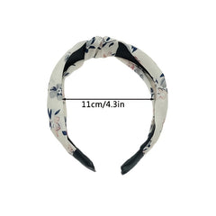 Colorful Flower Print Headband Retro Hair Accessories