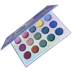 15-Color Eyeshadow Palette Hot Pink Shimmer Matte Pearly