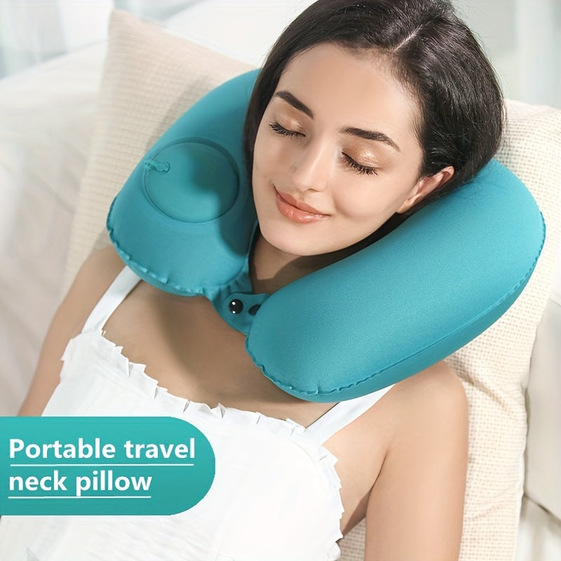 Inflatable U Shaped Pillow Travel Portable Cervical Spine Neck Pillow Nap Pillow