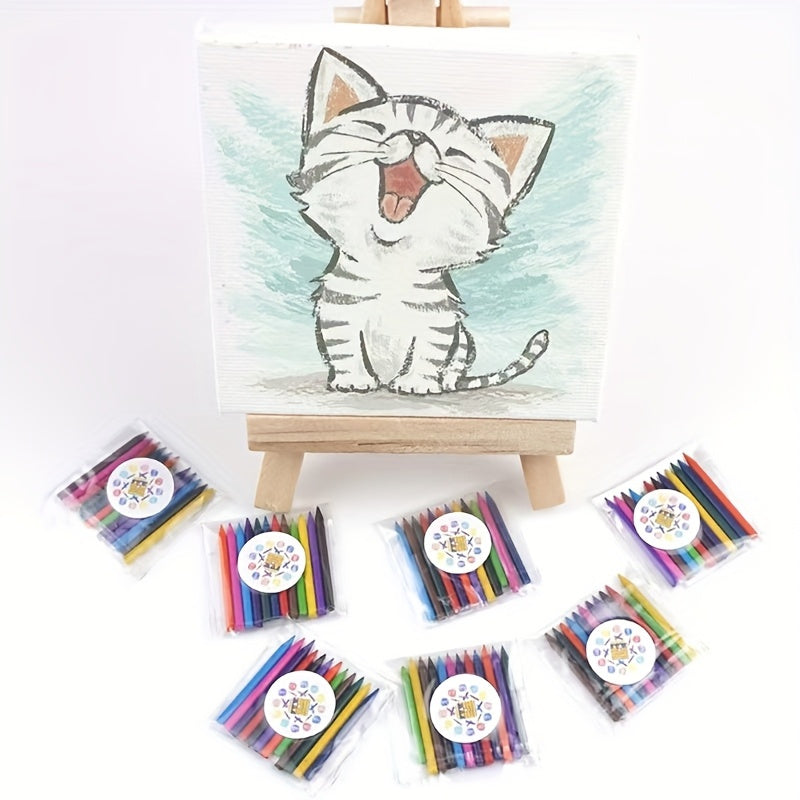 12pcs 1:12 Dollhouse Watercolor Box Crayons Studio Scene Paint Box