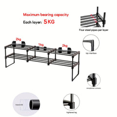 Plastic Shoes Rack Standing Storage Shelf Toiletry Storage