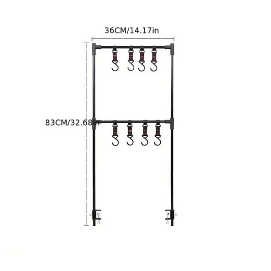 Desktop Storage Rack Aluminum Lightweight Adjustable Base Clamp Hanging Rack