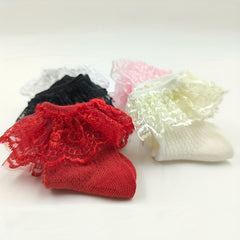 3 Pairs Baby Lace Princess Socks  Newborn Mesh Breathable Socks
