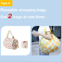 Portable Folding Storage Bag Large Capacity Shopping Duffel Lightweight Handbag