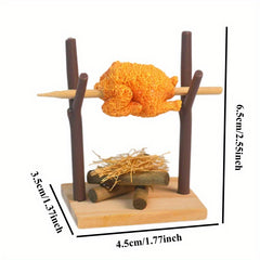 Mini Roast Chicken Set for Outdoor Cooking Playhouse Scene Props Micro Landscape