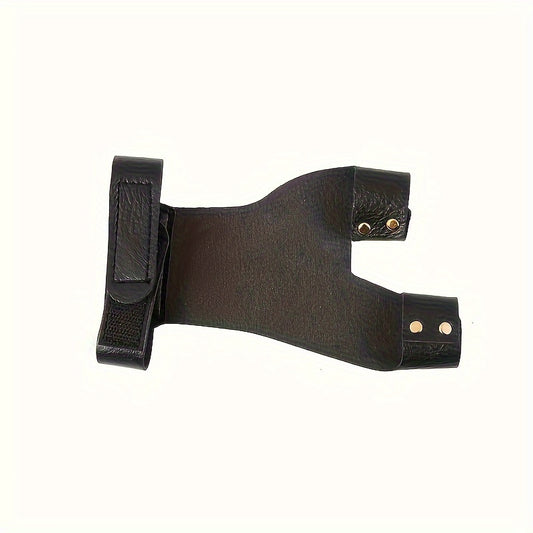 1pc PU Leather Archery Finger Protector Safe Recurve Bow And Arrow