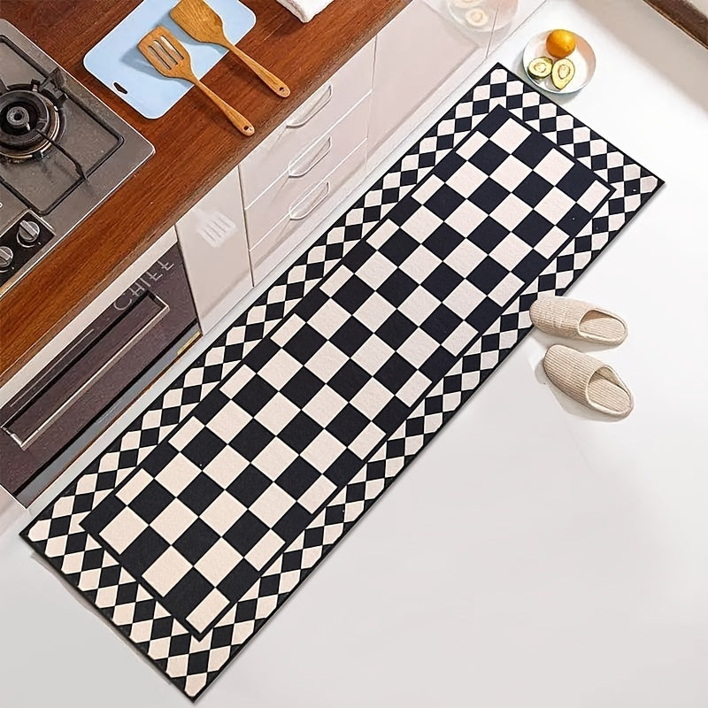 Modern Kitchen Floor Mat Absorbent Non-slip Runner Mat for Living Room