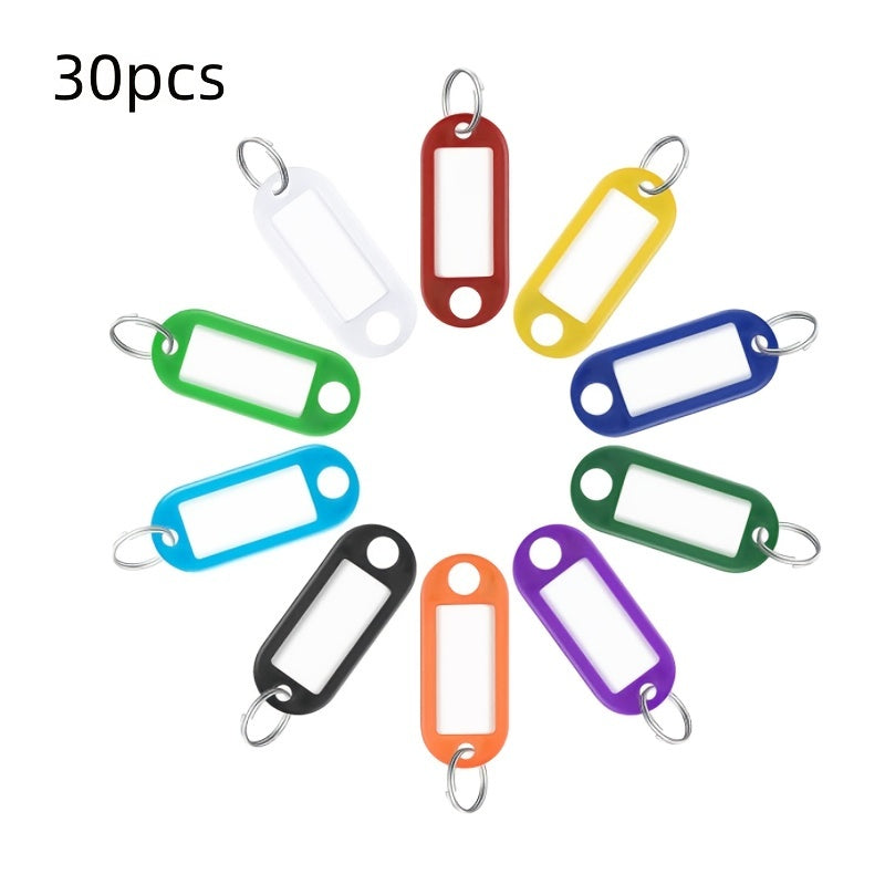 Plastic Key Tags Containers Key Tags Rings Durable Split Ring Tag Windows