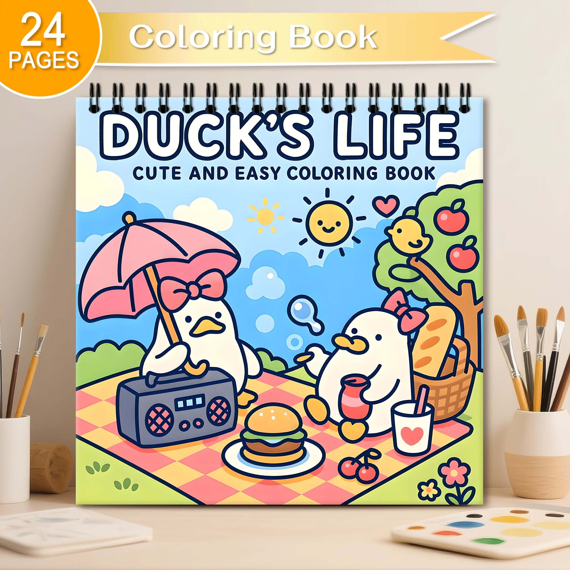 Duck's Life Coloring Book 24 Pages