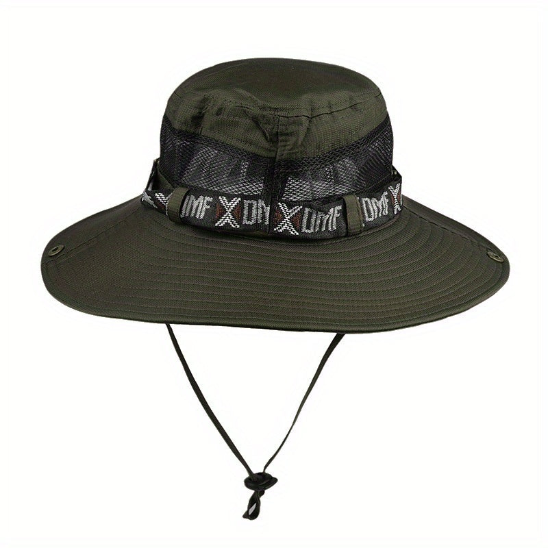 Breathable Wide Brim Bucket Hat for Outdoor Activities