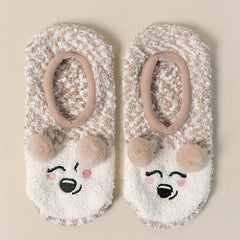Cute Cartoon Print Fuzzy Socks for Women