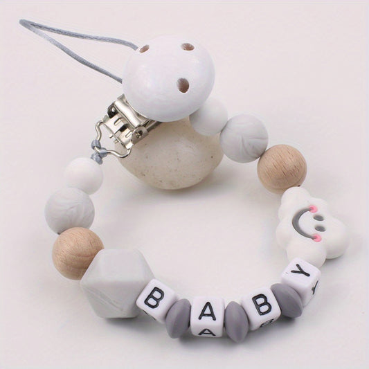 Cloud Silicone Pacifier Clip for Baby Safety