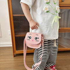 Girls Cat Mini Satchel Crossbody Bag Coin Purse for Kids