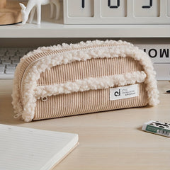 Fluffy Winter Pen Bag Large Capacity