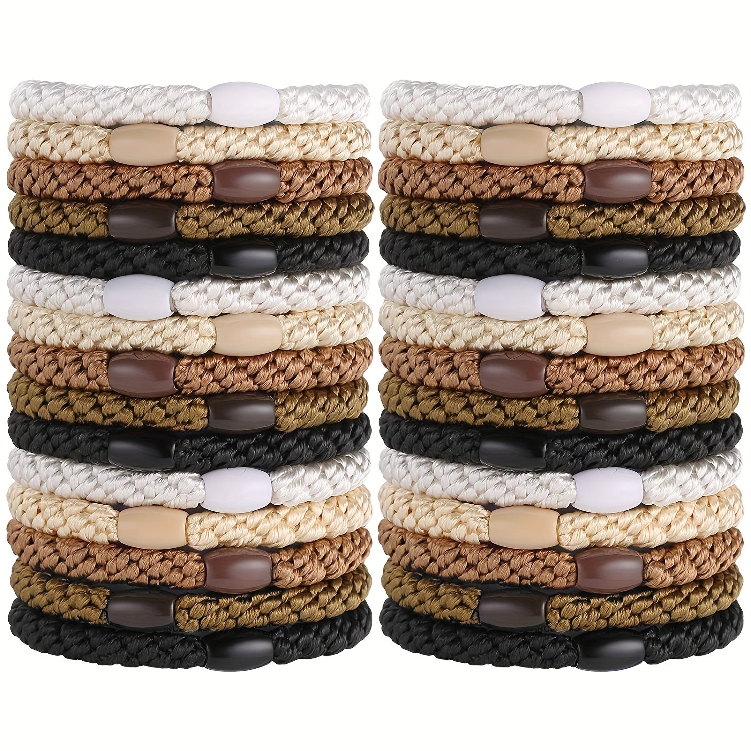 30pcs Braided Hair Ties Elastic Ponytail Holder Hair Rope Hair Accessories