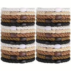 30pcs Braided Hair Ties Elastic Ponytail Holder Hair Rope Hair Accessories