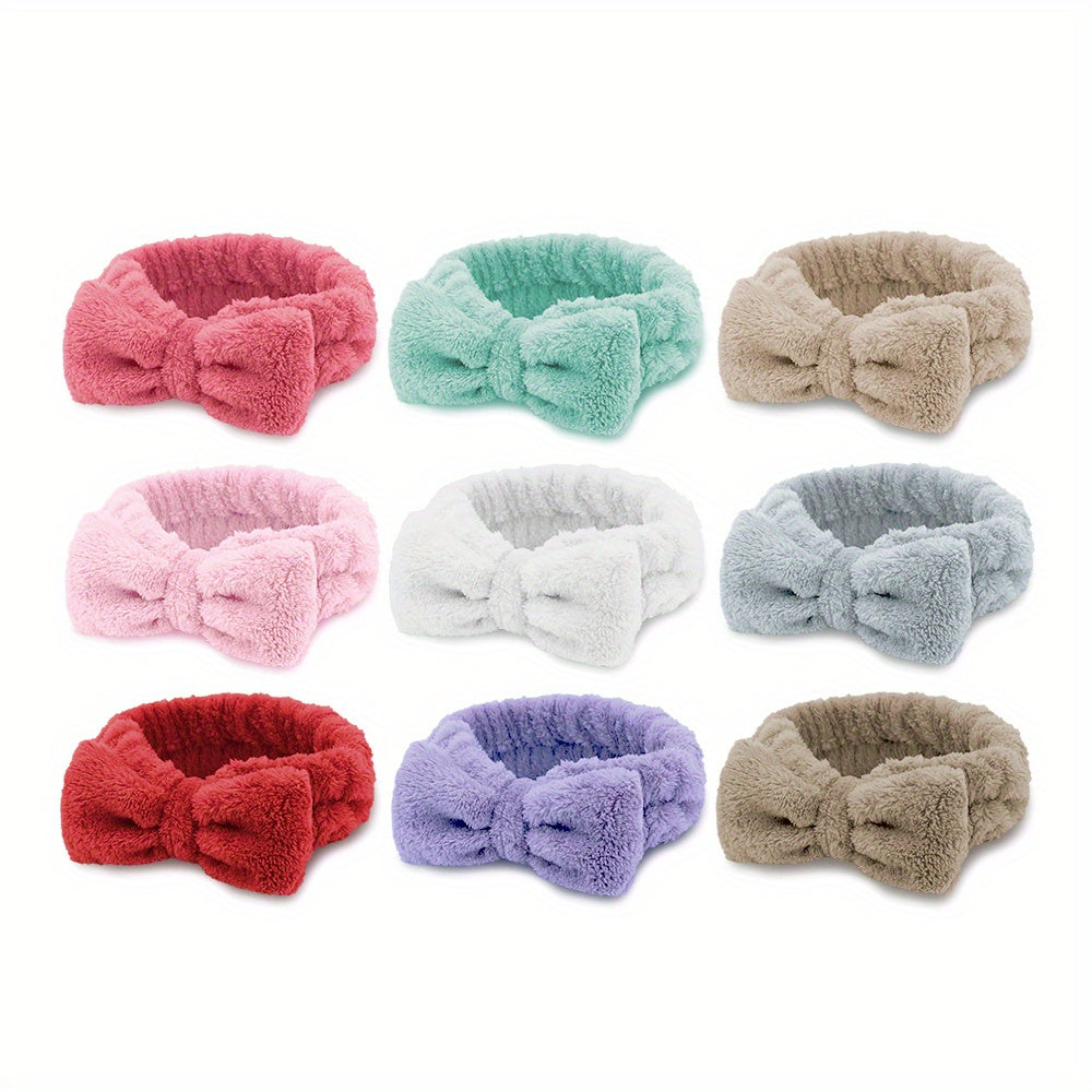 9pcs Women Hair Band Soft Coral Fleece Headband