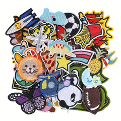 55pcs Embroidered Animal Patches for Jacket Hat Backpack Jeans