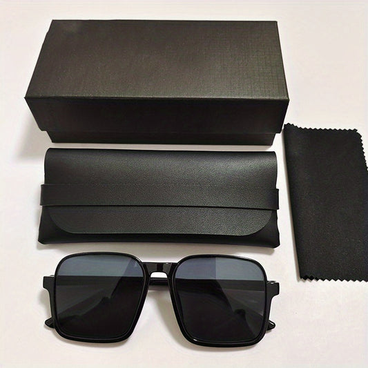 Retro Half Frame Sunglasses Square Large Frame