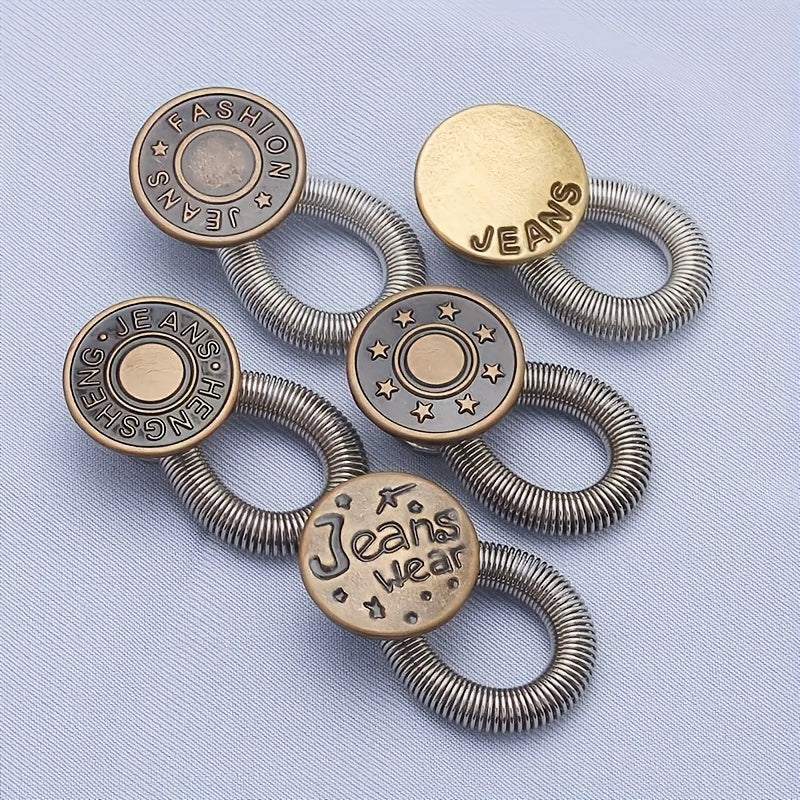 5pcs Button Extenders for Pants and Jeans Adjustable Waistband Expander