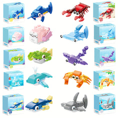Educational Building Blocks 20pcs - Insect & Marine Animals Models Toy for Kids