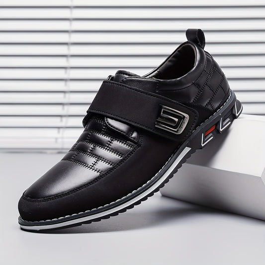 Men's PU Leather Hook And Loop Slip On Shoes Spring Summer