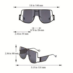 Y2K Ombre Lens Sunglasses Rivet Tinted Shades UV400